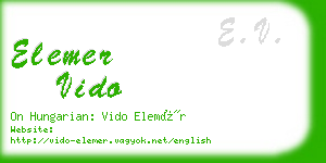 elemer vido business card